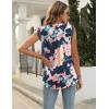 imageBlingfit Womens V Neck Guipure Lace Tank Tops Sleeveless Dressy Blouses Summer Casual SolidFloral Tunic ShirtsBblue Pink Floral